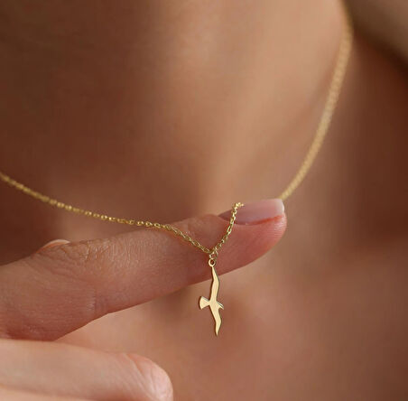 Martı 14 Ayar Altın Kolye