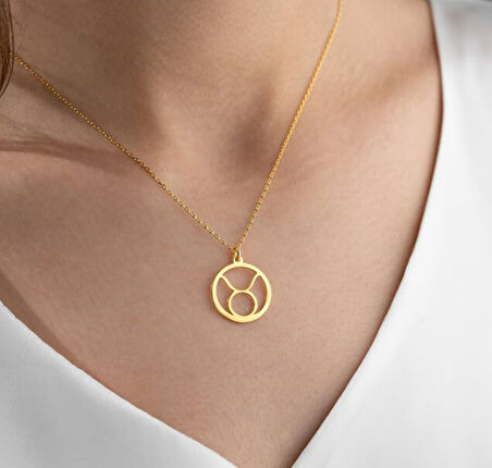 Oğlak Burç 14 Ayar Altın Kolye