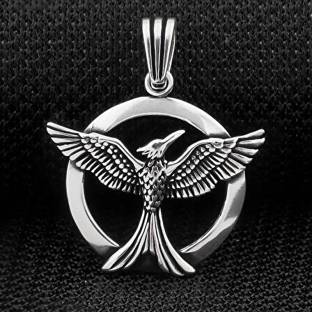 Anka Kuşu 925 Ayar Gümüş Erkek Kolye