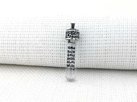 Ayetel Kursi Dualı Zemzem Sulu Muska Cevşen 925 Ayar Gümüş Erkek Kolye Ucu