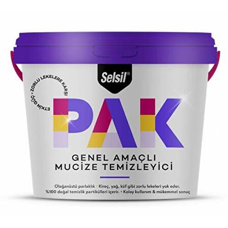 2 Adet 500 Gram Selsil Pak Genel Temizleyici - Ayakkabı Temizleyici - Çaydanlık Tencere Temizleyici