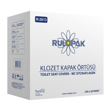 Rulopak Klozet Kapak Örtüsü 250 Adet 20 Paket