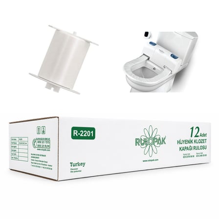 Rulopak Sensörlü Hijyenik Klozet Kapağı Rulosu 2’li Set (Toplam 1920 Kullanım) R-1314 Uyumlu