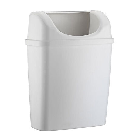 Rulopak Duvara Monte Çöp Kovası 6 Litre Beyaz