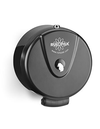 Rulopak İkiz Mini Cimri İçten Çekmeli Tuvalet Kağıdı Dispenseri - Siyah