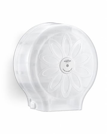Rulopak 303724 Mini Jumbo Tuvalet Kağıdı Dispenseri (Transparan Beyaz)