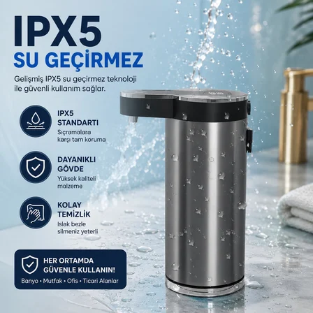 403838 Paslanmaz Tezgahüstü Sensörlü Sıvı Sabun Dispenseri