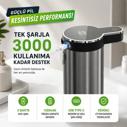 Paslanmaz Tezgahüstü Sensörlü Köpük Sabun Dispenseri