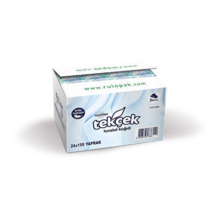 Rulopak Tekçek Tuvalet Kağıdı 3 Katlı 24'Lü Paket