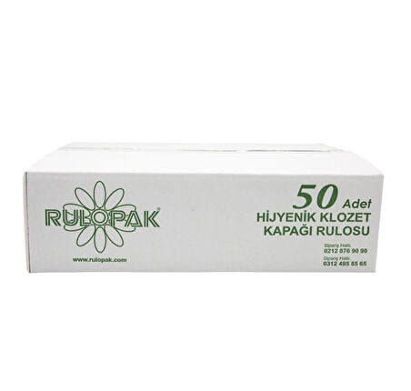 Rulopak Sensörlü Hijyenik Klozet Kapağı Rulosu 50'li