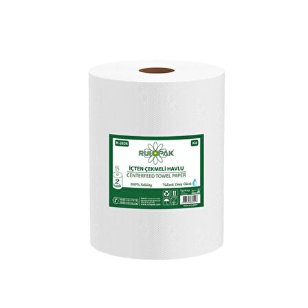 Rulopak İçten Çekme Havlu Kağıt 2 Katlı 80 Metre 6'Lı Paket 4 Kg
