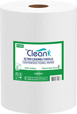 Rulopak By Clean İçten Çekmeli Kağıt Havlu 2 Katlı  58M 6'Lı Paket 3,5 Kg