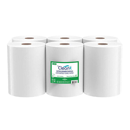 Rulopak By Clean İçten Çekmeli Kağıt Havlu 2 Katlı  58M 6'Lı Paket 3,5 Kg