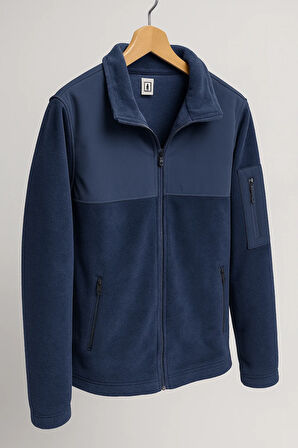 Erkek Polar Softshell Outdoor Ceket – Su İtici Kumaş - Fermuarlı Cepler - Sıcak Tutma