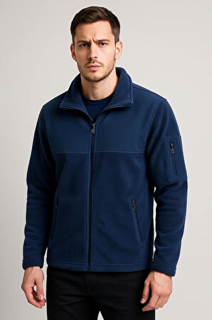 Erkek Polar Softshell Outdoor Ceket – Su İtici Kumaş - Fermuarlı Cepler - Sıcak Tutma