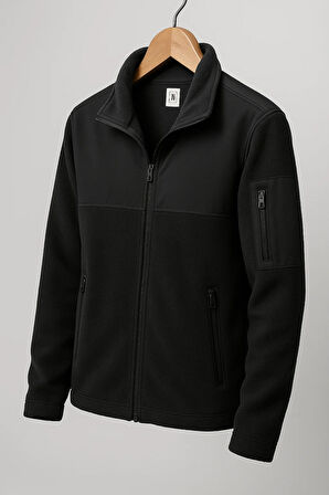 Erkek Polar Softshell Outdoor Ceket – Su İtici Kumaş - Fermuarlı Cepler - Sıcak Tutma