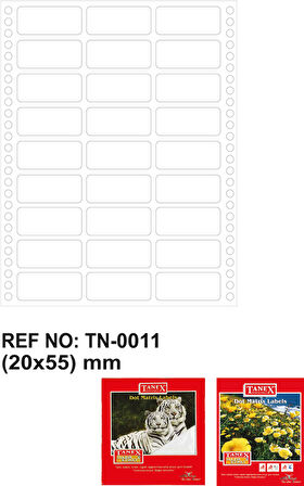 TANEX BİLGİSAYAR ETİKETİ TW-0011 20 X 55 MM 3 LÜ - 1 PAKET