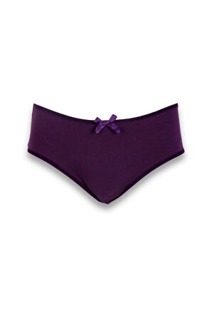 Kadın 3'lü Basic Yumuşak Dokulu Penye Dantel Detaylı Külot