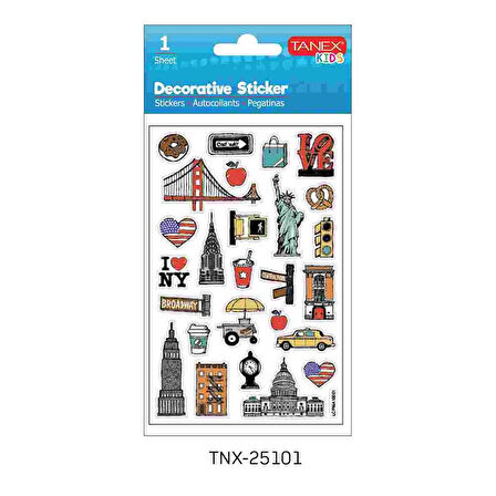 Tanex Turistik Yerler-1 Serisi Sticker TNX-25101