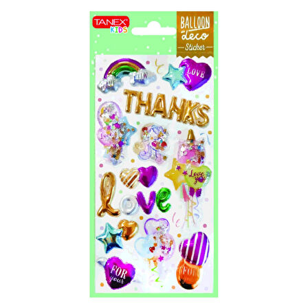 Tanex Kids Balloon Pullu Sticker 12 Parça (26002)