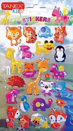 Tanex Sevimli Canlılar Serisi 3D Etiketi TNX-26157