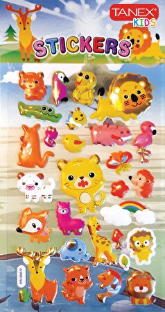 Tanex Sevimli Canlılar Serisi 3D Etiketi TNX-26158