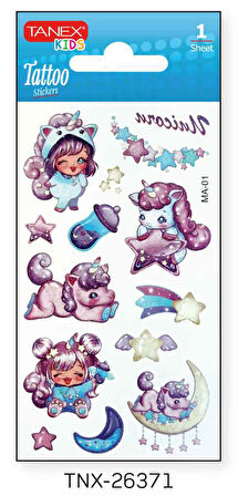 Tanex 7x12mm Unicorn Simli Mini Tatoo TNX-26371
