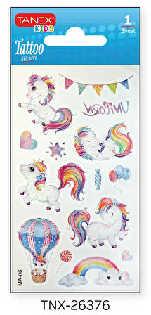 Tanex 7x12mm Unicorn Simli Mini Tatoo TNX-26376