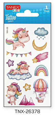 Tanex 7x12mm Unicorn Simli Mini Tatoo TNX-26378