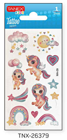 Tanex 7x12mm Unicorn Simli Mini Tatoo TNX-26379