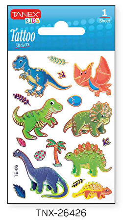 Tanex 7,5x10,5mm Dinazor Mini Tatoo Etiket TNX-26426