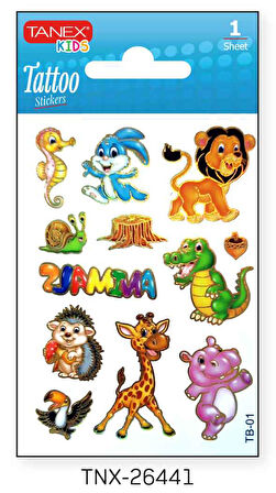 Tanex 7,5x10,5mm Safari Mini Tatoo Etiket TNX-26441