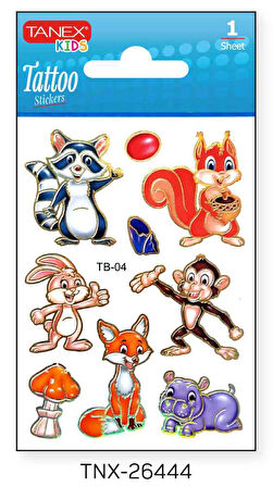 Tanex 7,5x10,5mm Safari Mini Tatoo Etiket TNX-26444