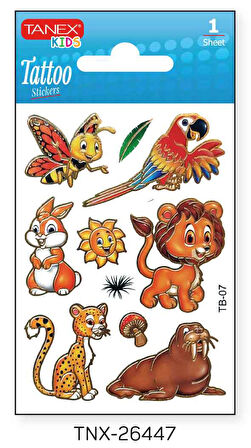 Tanex 7,5x10,5mm Safari Mini Tatoo Etiket TNX-26447