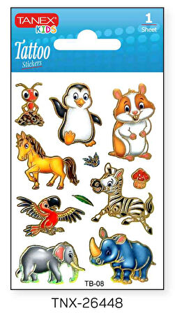Tanex 7,5x10,5mm Safari Mini Tatoo Etiket TNX-26448