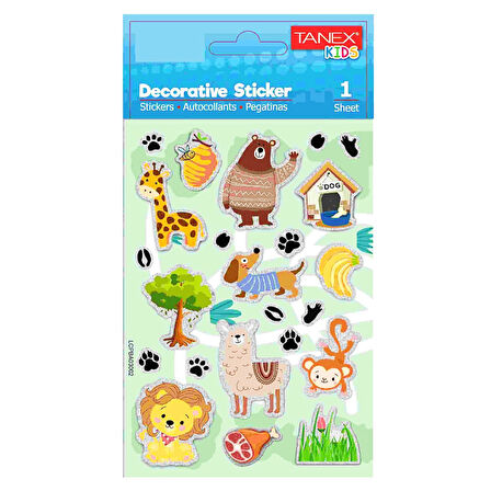 Tanex Kids Puffy Sticker Orman Canlıları 23 Parça (25152)
