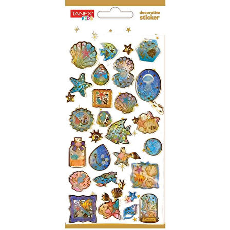 Tanex Decorative Sticker - 10 Puffy Etiketi TNX-5009