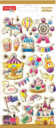 Tanex Decorative Sticker-18 Puffy Etiketi TNX-5017