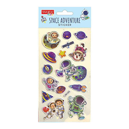 Tanex Space Adventure Stıcker-6 Puffy Etiket TNX-5087