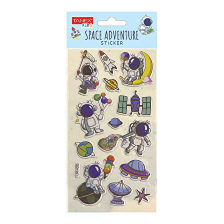 Tanex Space Adventure Stıcker-5 Puffy Etiket TNX-5086