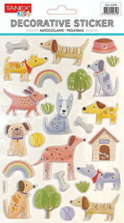 Tanex Sevimli Köpek Serisi Puffy Etiketi TNX-25351