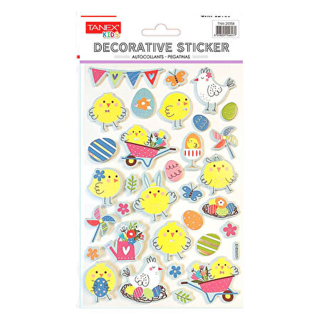 Tanex Kids Sticker Puffy Civciv Serisi 32 Parça (25358)