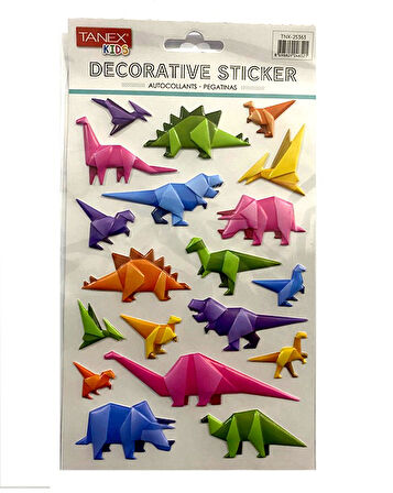 Tanex Decorative Sticker 3-D Dinazor Serisi Tnx-25363 - 2 adet