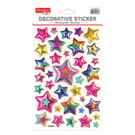 Tanex Kids Sticker Puffy Yıldız Balon Serisi (25372)