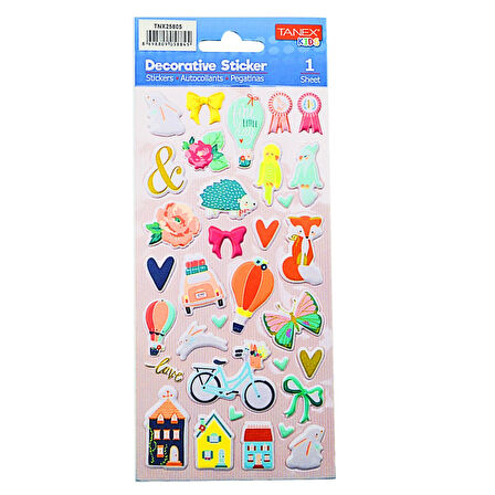 Tanex Kids Sticker Puffy Tatil Serisi 32 Parça (25805)