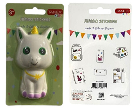 Tanex Jumbo Stickers Sukuşi Unicorn Beyaz