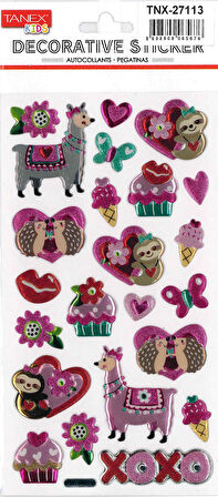 Tanex Puffy Aşık Lama ve Kirpi Serisi TNX-27113