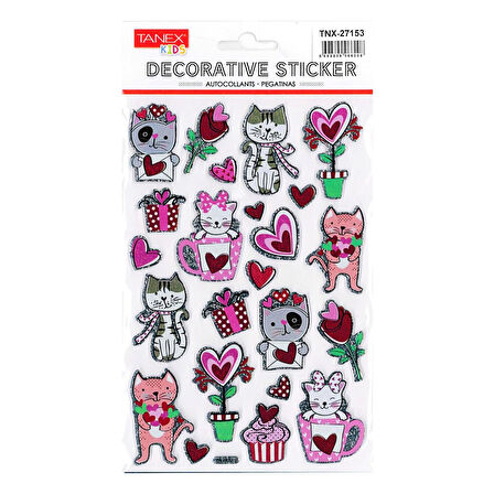 Tanex Kids Sticker Puffy Eva Serisi Kediler (27153)