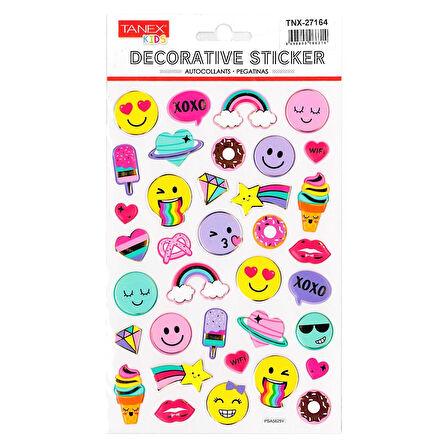 Tanex Kids Sticker Renkli Yüzler Serisi (27164)