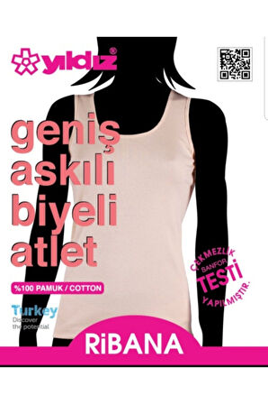 Yıldız 2039 Ten Ribana Geniş Askılı Biyeli Kadın Atlet 